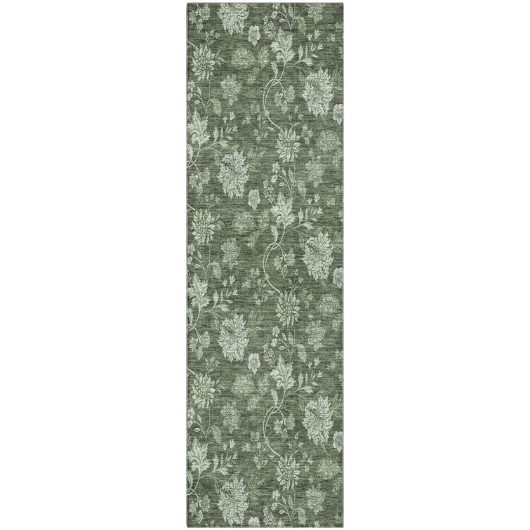 Premium Machine Washable Prisco Olive Rug