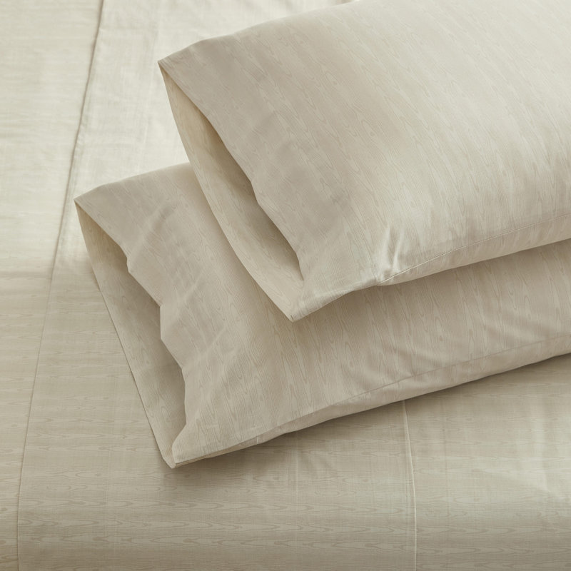 Ensemble de draps en coton Martha Stewart, Medium Beige, Lit simple