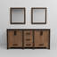 Meuble-lavabo double l 72 po x P 22 po avec plateau blanc et miroirs 30 po Ziva-128094241-46754839