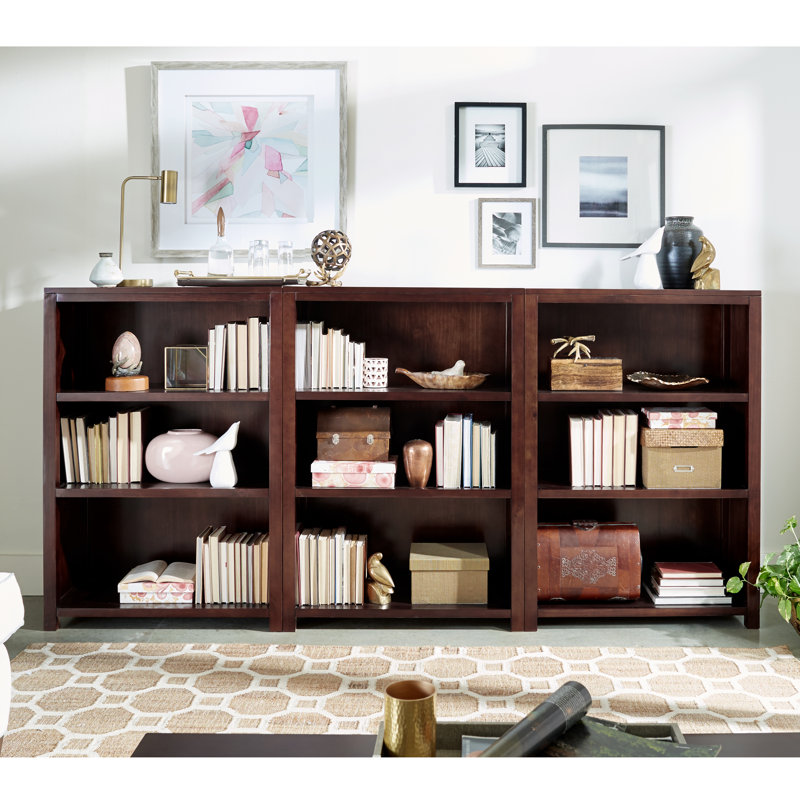 Delvonta Solid Wood 3-Piece Bookcase