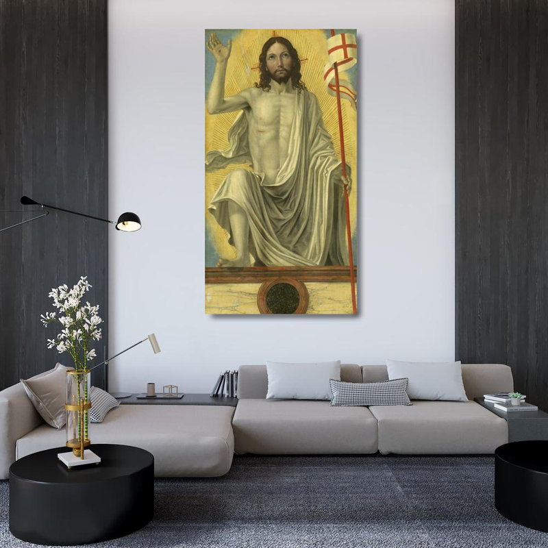 «Christ Risen from the Tomb» par Ambrogio Bergognone - Art mural sur toile tendue avec châssis, H 48 po x l 33 po