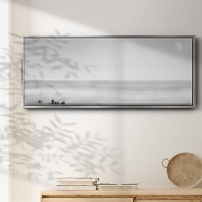 Panneau noir et blanc d'eau, toile encadrée
