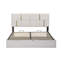Bedroom Set With Upholstered Platform Bed, Hydraulic Storage & Black Storage Ottoman, Metal Legs-66448463