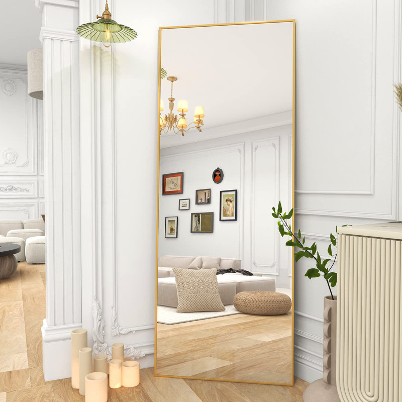 Miroir de plancher pleine longueur FL, Doré, 61.42" x 20.87"
