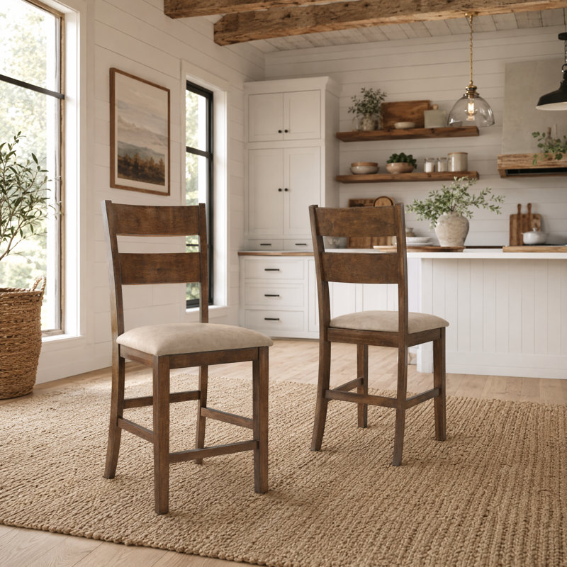 Ensemble de table de salle à manger à hauteur de comptoir extensible Horizon avec chaises rembourrées (7 pièces)