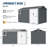 8X12 Ft Metal Outdoor Storage Shed With Window, Floor Base, Air Vents And Double Hinged Door