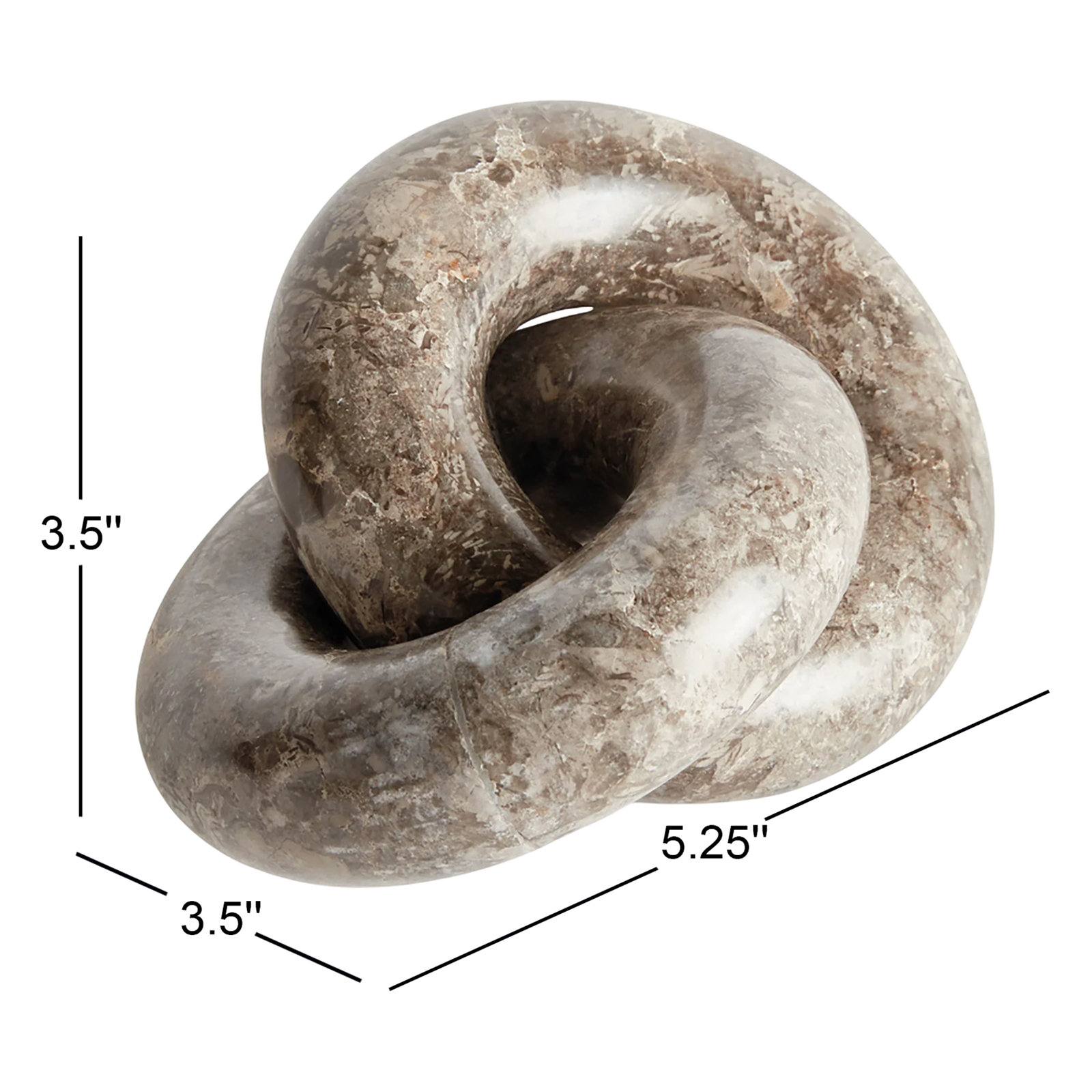 LINKED MARBLE RINGS SCULPTURE