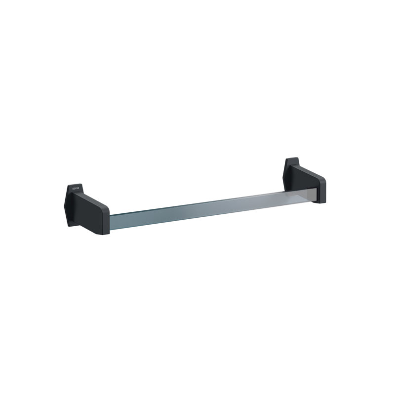 Suazo 1 Wall Towel Rail, Black/Grey