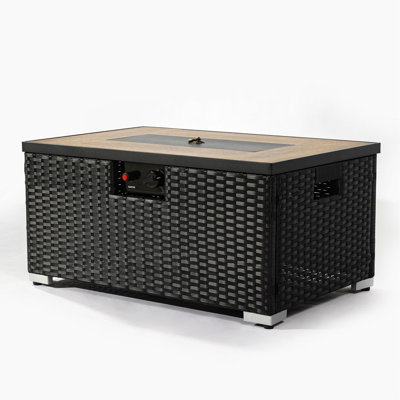 Propane Fire Table, Ceramic Tile Tabletop, , 20.13 In. Width, 30.66 Depth Pit Table With Tank Holder, Top, 34.25 Package Depth, 57.35 Lb Weight