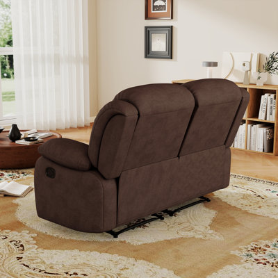 60.6'' Wide Modern Manual Reclining Loveseat – Recliner Loveseat With Skin-Friendly Microfiber