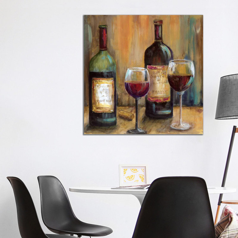 Elegant Reds 1 Piece Wrapped Canvas Painting, 93.98 cm H x 93.98 cm W x 1.91 cm D