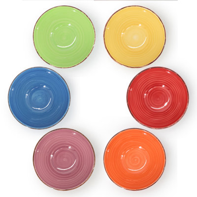 Thallern Bloom 6.25 Inch 6 Piece Round Stoneware Assorted Bowl Set