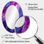 Miroir mural ovale bleu et mauve-945971908