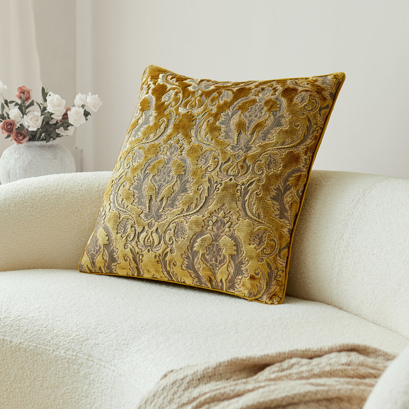 Housse de coussin réversible en velours abstrait, Abrégé d'or