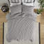 Ensembles de literie gris confortables, jersey de polyester avec traitement antimicrobien pour la maison