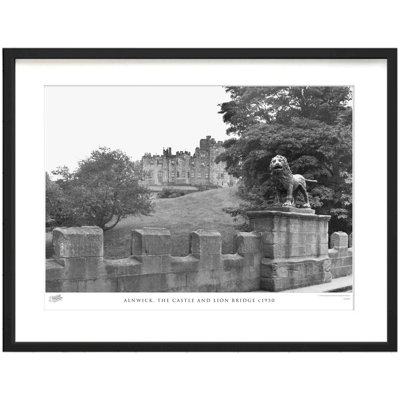 Alnwick, the Castle and Lion Bridge C1950 1 Piece Single Picture Frame Wall Art