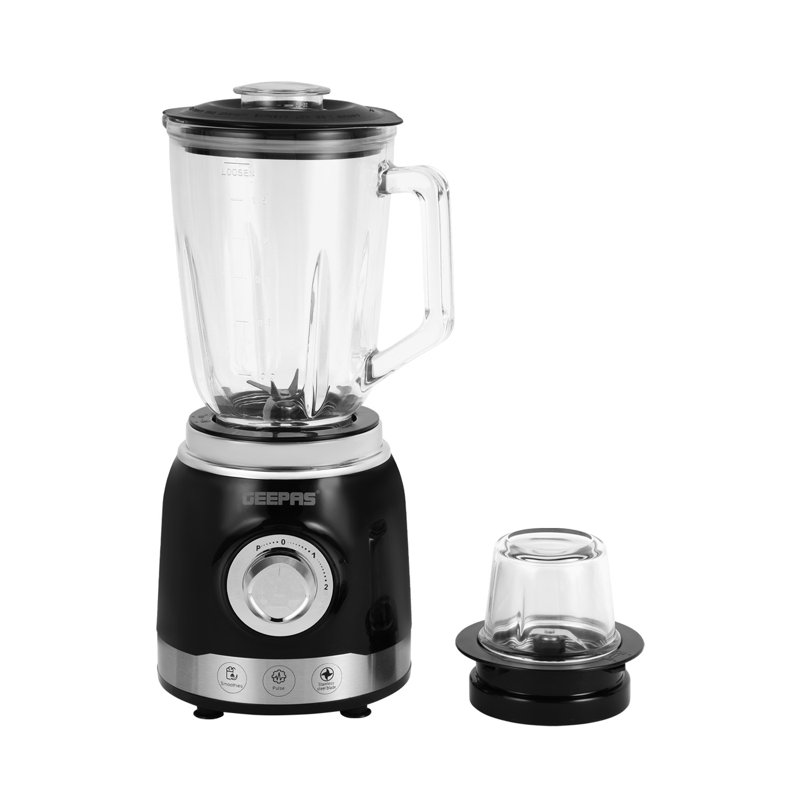 GEEPAS 500W 2 in 1 Food Jug Blender with 1.5L Glass Jar