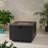 Outdoor Patio Propane Fire Pit 24'' H Square Iron Gas-burning Fire Pit - 50,000 BTU, Tank in side, Dark Grey