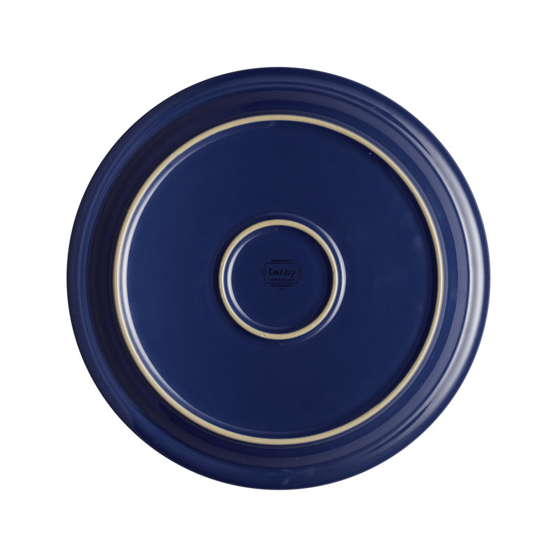 4 assiettes à dîner Elements Dark Blue, Bleu très foncé
