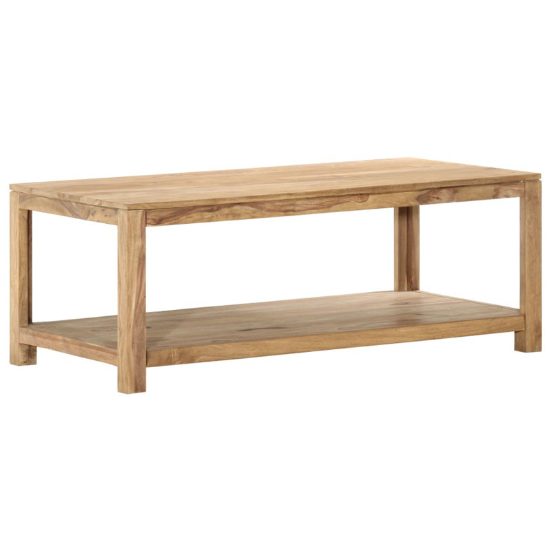 Lacey Solid Wood Four Leg Coffee Table with Storage
