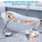 Portable Spa Bubble Bath Mat, Full Body Bubbling Bath Non-slip Mat, Adjustable Bubble Settings, Electric Air Pump With Remote & Pillow, Relaxing Bathtub Bubble Machine For Home Spa White