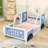 Car-Shaped Bed With Wheels And Sturdy Wooden Frame-114308681-114308682