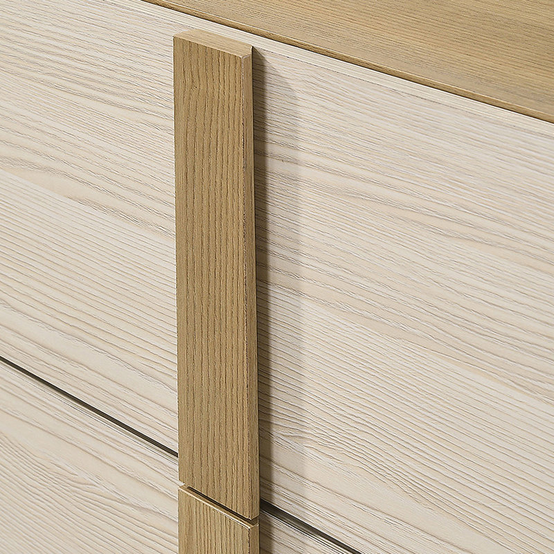 Natural 2-Drawer Nightstand Bedside Table