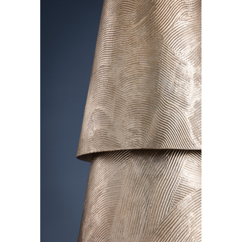 Foxton Table Lamp in Warm Leaf, Silver, Silver