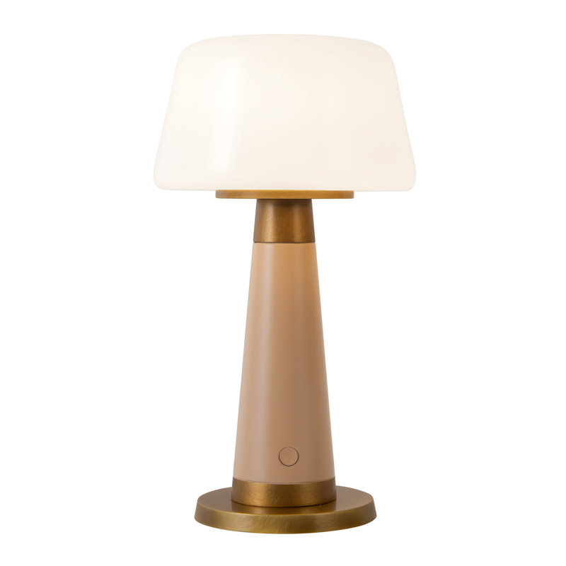 Clemence 11-in Red dimmable LED Table Lamp, Pink