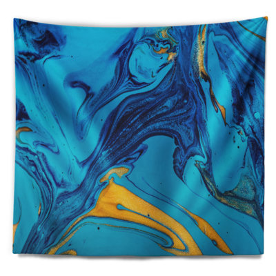 Tapisserie mélange de peinture en acrylique bleu doux