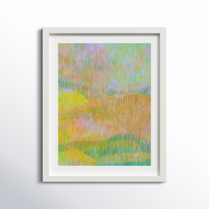 «Summerhill» par Jacques Pilon - peinture encadrée, Blanc, H 30 po x l 24 po x P 1,25 po