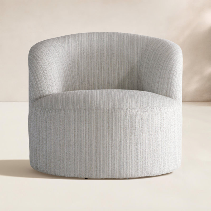 Mulia Outdoor Swivel Lounge Chair, Cream Outdoor Poly 6070-002