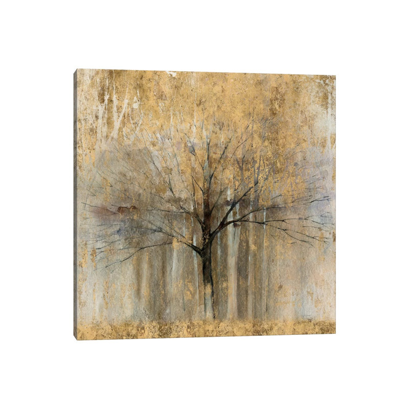 Open Arms Of Gold II by Avery Tillmon - Floater Frame Print on Canvas, 30.48 cm H x 30.48 cm W, Wrapped Canvas
