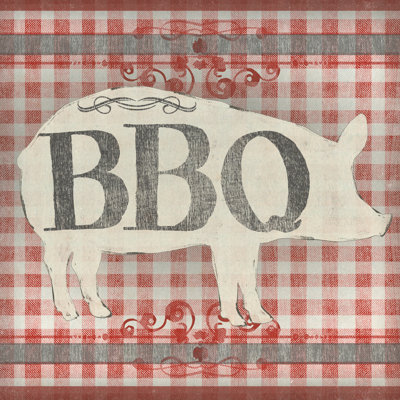 Gingham BBQ I by June Erica Vess - Wrapped Canvas Painting