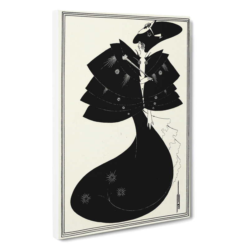 The Black Cape Vol.2 by Aubrey Beardsley - Wrapped Canvas, 60cm H x 40cm W x 3cm D