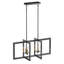 Luminaire pour îlot de cuisine 8 lumières linéaire à 8 lumières à finition noire à intensité variable E12
