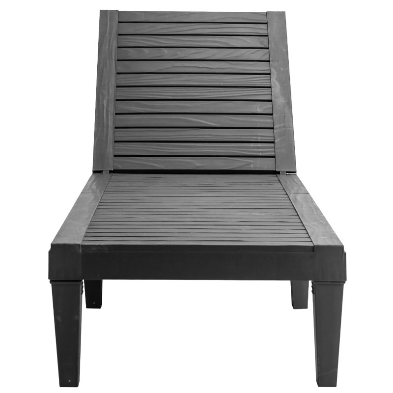 Chaise longue inclinable 75 po Brooksley, Noir, noir, noir, noir