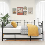 Metal Daybed Frame Twin Size Platform with trundle