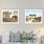 Ensemble 2 pièces d'art mural de style campagnard - Grange et grand-père, impressions encadrées pour le salon et la chambre à coucher | Idée de cadeau