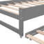 Lit de jour en bois avec 2 lits gigognes, 3 casiers de rangement, 1 lumière gratuite et charge USB-300945711