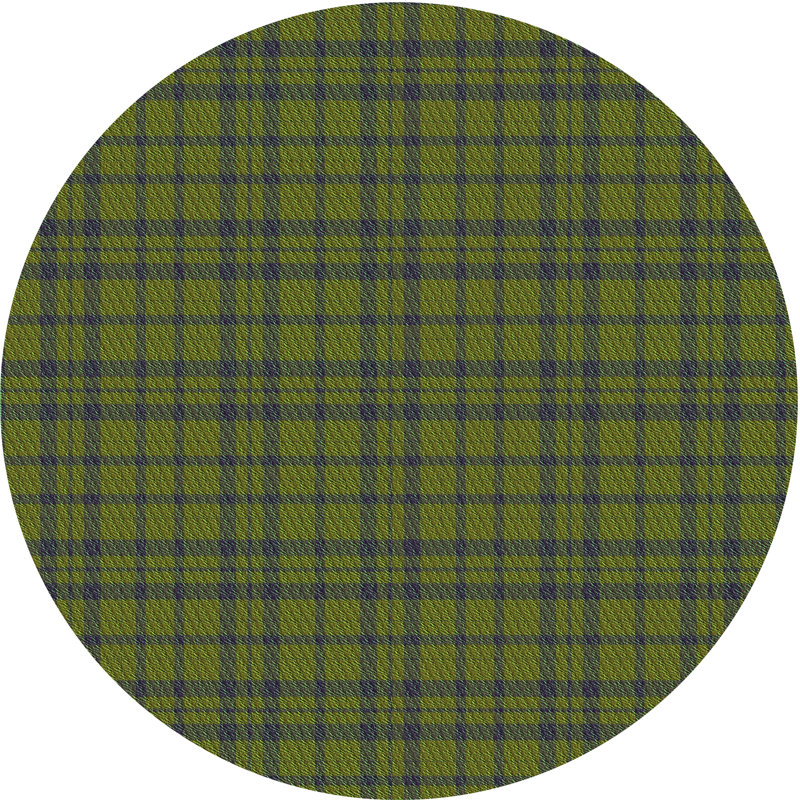 Performance Wool Checkered Indoor Rug, Round 3'