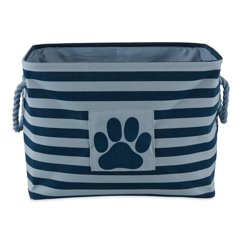 Cube en tissu pour animaux de compagnie, H 12 po x l 16 po x P 10 po, Bleu marine