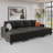 Shavera Velvet Reversible Sectional Sofa Bed Convertible Modular Sleeper Couch With Storage Ottoman-1307297444