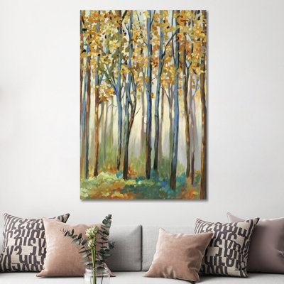 Golden Leaves by Allison Pearce - Painting on Canvas