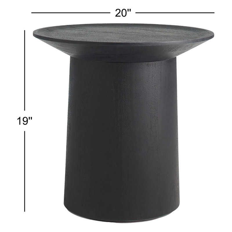 Coco Solid Wood Single End Table, 19" H x 20" W x 20" D
