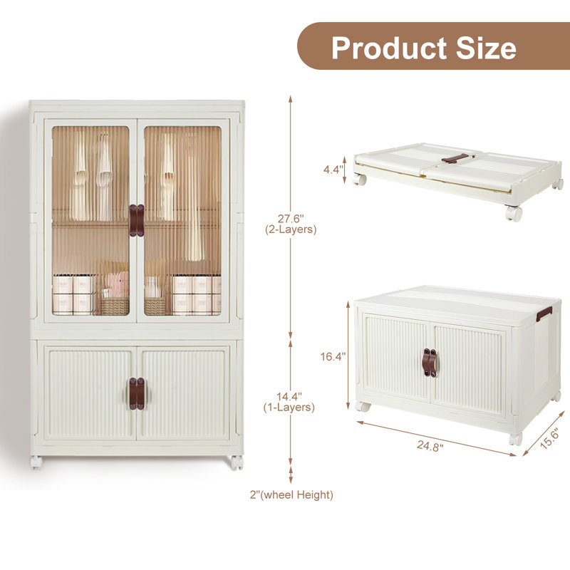 Orenbuch 15.6'' Rolling Portable Wardrobe
