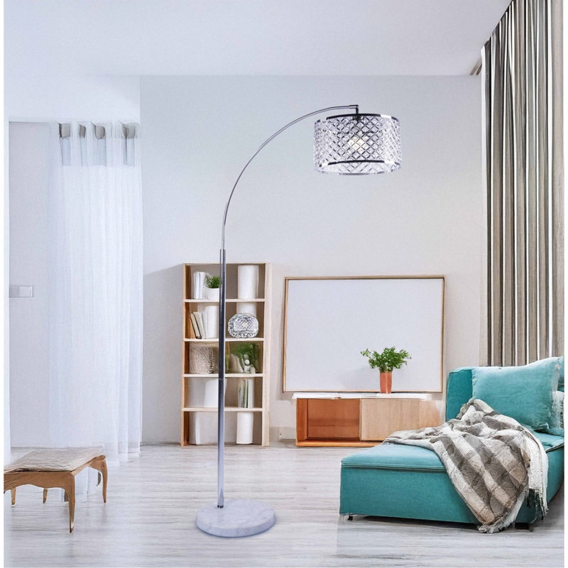 Élégante lampe arquée en cristal