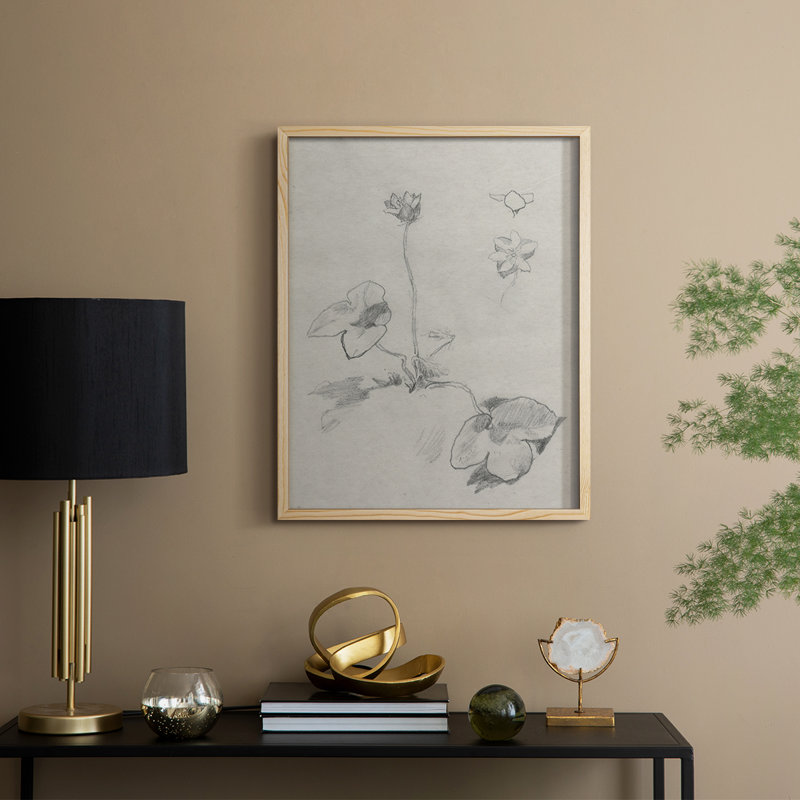 Reproduction d'art encadrée rétro SII - bois massif, Naturel, H 21 po x l 17 po