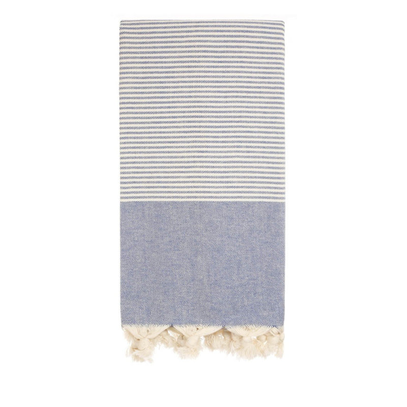 Macneil 100% Cotton Ultra Light Beach Towel, Navy