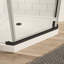 Porte de douche pivotante en noir mat - Enceinte de salle de bain en verre trempé 1/4 "transparent pour mise à niveau-120954821